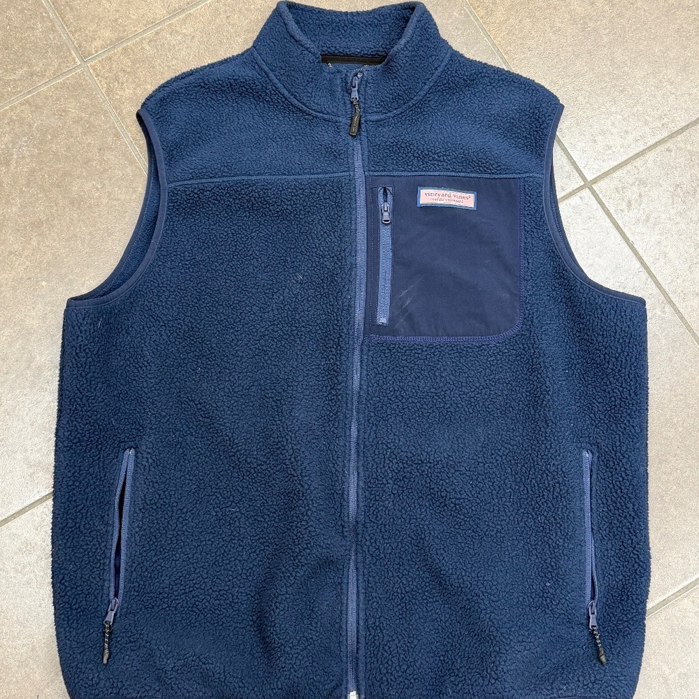 Mens Vineyard Vines Marthas Vineyard Fleece Vest - XLT